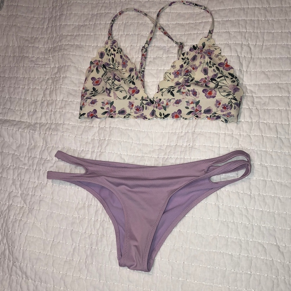 cute floral bikini set